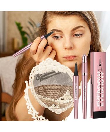 2024 New Eyebrow Microblading Pen 3D Waterproof Microblading Eyebrow Pencil Magic Eyebrow Pencil With 4 Fork Tip Eyebrow Pencil Contouring Pen Long-Lasting Natural Eyeliner Light Coffee - Buy Online on GoSupps.com