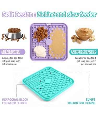 Licky Mats for Dogs and Cats Premium Lick Mats with Suction Cups for Dog Anxiety Relief Dog Lick Mats for Bathing Grooming and Training 2 Pack with 1 Spatula - Buy Online on GoSupps.com