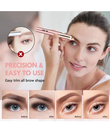 Women's Rechargeable Eyebrow Trimmer - Precision Electric Brow Epilator for Face, Lips, and Nose Hair Removal in Pink - Buy Online on GoSupps.com