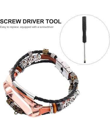 Buy Hemobllo Brown Gold Wristband Watch Band for Xiaomi Mi Band - Compatible Durable Stylish Strap for Fitness Tracking - Buy Online on GoSupps.com
