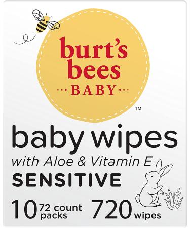 Burt's Bees Unscented Baby Wipes - 720 Count Pack, Hypoallergenic & All Natural with Aloe & Vitamin E - Fragrance Free Towelettes for Sensitive Skin - Buy Online on GoSupps.com