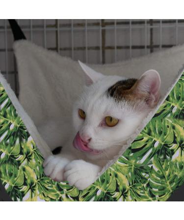 RayCC Adjustable Cat Hammock - Green Leaves Cat Bed for Small Dogs - Buy Online on GoSupps.com