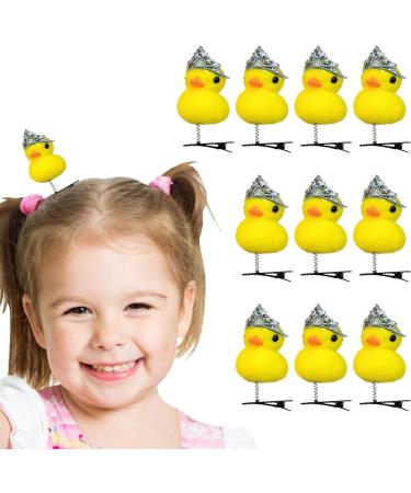 Fun Duck Hair Pins | Plush Yellow Duck Hairpin - Hairpin Cartoon Hair Accessories Yellow Duckling Hair Clip for Kids Women - Buy Online on GoSupps.com