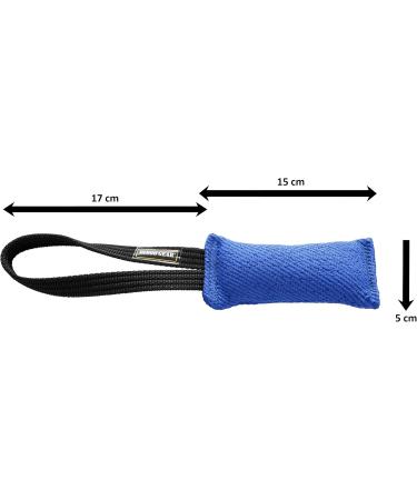Dingo Gear Cotton Nylon Bite Sausage - Dog Training IGP IPO Obedience Protection - 15x5 cm Blue Handle (S00060) - Buy Online on GoSupps.com