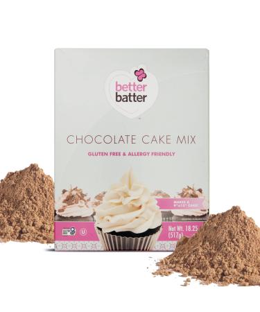 Better Batter Gluten Free Flour Chocolate Cake Baking Mix, Top 8 Allergen Free, Delicious and Moist, Cup for Cup Baking Alternative to Ordinary Flour, Vegan, Kosher, and Non-GMO Chocolate Cake Mix