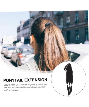 DOITOOL Braid Wig Ponytail Wig Braids Wig Hat Hair Wigs for Women Synthetic Ponytail Extention Hair Extensions for Braids Ponytail Extension Extend Girl Women's High Temperature Wire 90X5CM Black - Buy Online on GoSupps.com