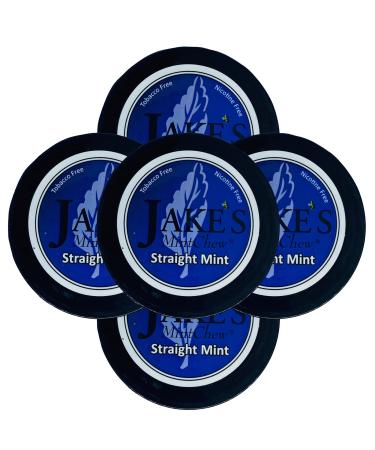Jake's Mint Chew / Snuff 5 Cans - Straight Mint - Tobacco Free Nicotine Free