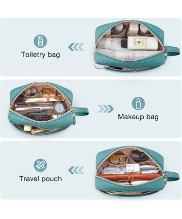 Roomy and Elegant Teal Makeup Bag by BAGSMART | Water-Resistant Toiletry Pouch for Travel | Zipper Cosmetic Organizer - Buy Online on GoSupps.com