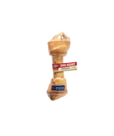 Castor & Pollux Good Buddy Made in USA Natural Chicken Flavor Rawhide Dog Bone Treats 8-9 (Pack of 1) Rawhide Bone Natural Chicken Flavor 8-9 Inch (Pack of 1)