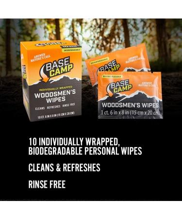 Dead Down Wind Base Camp Biodegradable Woodsmen's Wipes - 10 Packets - Buy Online on GoSupps.com