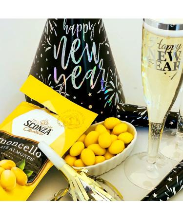 Sconza Lemoncello Chocolate Covered Almonds - White Chocolate & Lemon Creme Candy | 6 Pack, 5 Oz Bags | Gourmet Gift Snack - Buy Online on GoSupps.com