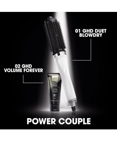 ghd Duet Blowdry: Heat-Free Hair Dryer Brush for Volume & Shine | Wet to Blow Dry 24hr Results No Fizz Black/White - Buy Online on GoSupps.com