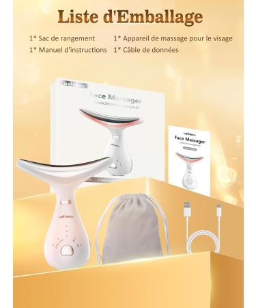Anti-Wrinkle Facial Massager: Electric Double Chin Facial Massager 4 LED Colors EMS Thermal 45 C 3 Mode Lifting Massage  - Buy Online on GoSupps.com