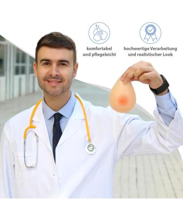 Buy Silicone Breast Prosthesis - Artificial False Breasts for Men & Women AA Cup 316g | Global Shipping - Buy Online on GoSupps.com