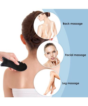 2-Piece Gua Sha Set - Natural Harz Face Massager for Eye Swelling & Skin Tightening | Gua Sha Treatment Tool & Anti-Fold Gift for Skincare - Buy Online on GoSupps.com