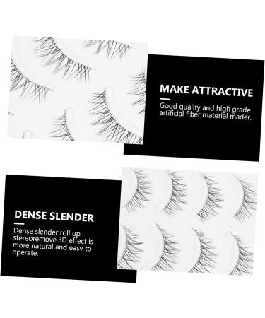 Beavorty 5 Pairs Fake Eyelashes Women Eyelashes Pesta as Postizas Naturales Volume Eyelashes Natural Lashes Natural False Eyelashes Dense Eyelashes Tool 3d Artificial Fiber Transparent Stem - Buy Online on GoSupps.com