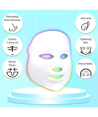 Face Beauty Light Therapy Mask longziming 7 Color 149 Leds Photon Face Mask Phototherapy with Remote control Facial Skin Care Anti Aging Skin Tightening Wrinkles Toning Mask Home Light Therapy - Buy Online on GoSupps.com