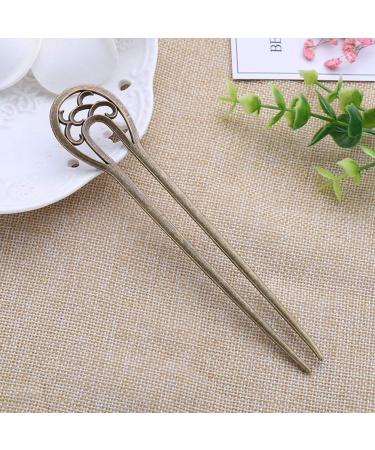 Lurrose 2-Piece Vintage Decorative Hair Forks - Hollow Metal Hair Sticks for Women | International Shipping Available - Buy Online on GoSupps.com