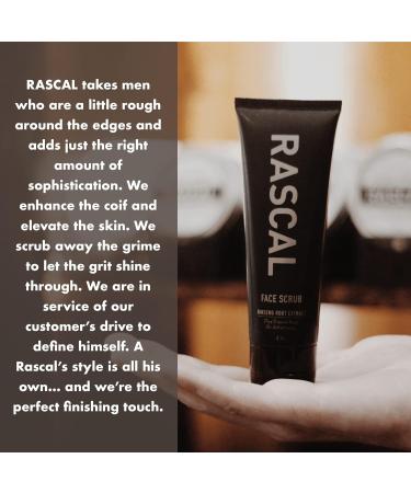 Rascal Men's Face Cleanser - Activated Charcoal & Orange Peel Oil for Deep Cleansing Toner & Refreshing Scent | 4 Oz - Buy Online on GoSupps.com