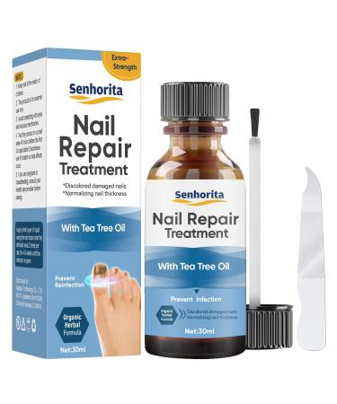 Toenail Repair Treatment Extra Strength Nail Repair Liquid with Natural Tea Tree Oil Extract Toenail Repair Solution for Thickened and Ingrow Nails