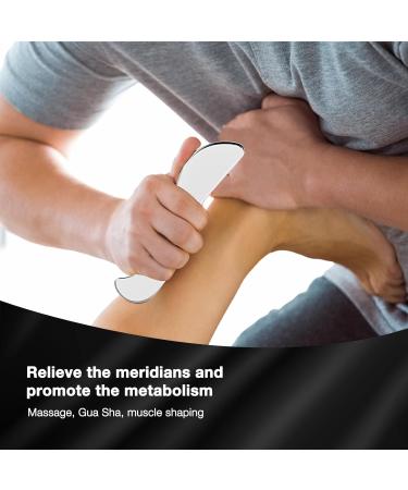 Buy Gua Sha Stainless Steel - Premium Fascia Tool for Lymphatic Drainage & Full Body Massage - Pain Relief for Legs Back Face & Neck - Buy Online on GoSupps.com
