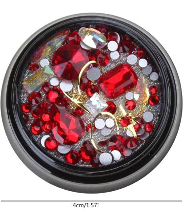 FEIlei Clear Crystal Nail Rhinestones 3D Nail Gems Nail Diamonds Metal Nail Studs - Buy Online on GoSupps.com