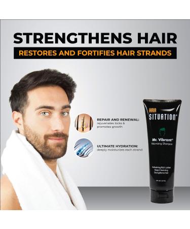 Mr. Vibrant Volumizing Shampoo - DHT Blocker for Thinning Hair - 8 FL Oz | Fight Hair Loss & Achieve Fuller Hair - Buy Online on GoSupps.com