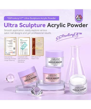 SSProAcryl Ultra-Smooth Acrylic Powder: 4x30g Clear White Nude Pink Acrylic Nail Powder Keratin Acrylic Powder Set Moderate Drying Professional Nail Powder Nail Extension Carving 3D Nail Art Salon 4 colors (transparent white nude pink) - Buy Online on GoSupps.com