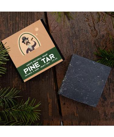 Body Soap Bar for Men Natural Soap for Men Men's Pine Tar Soap Men's Soap Bars Handmade Brightening Pine Tar Soap Natural Soap Bar for Men Moisturizing Body Face And Hair Cleaning - Buy Online on GoSupps.com