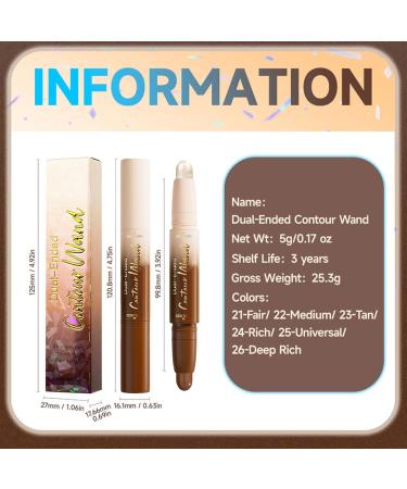 Highlighter Stick Double Sided Contour Stick 5G Luminizer Cream Concealer Waterproof Durable for All Day of Daily Life Universal - Buy Online on GoSupps.com