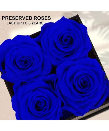 UFOREVER ROSES Preserved Roses in Box - Royal Blue, Lasts a Year - Perfect Gift for Her on Mother's Day, Valentine's Day, Christmas, Birthday, Anniversary - Buy Online on GoSupps.com