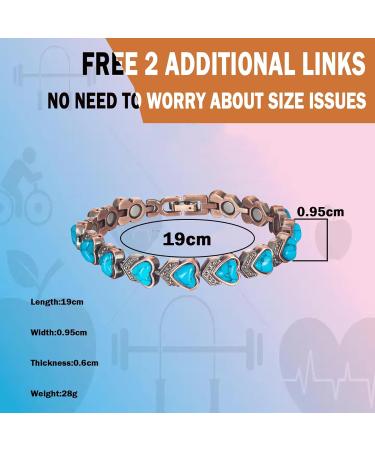 Yinox Women s Magnetic Copper Bracelet with Colored Stones - High-Strength Design & Exquisite Gift Box - Perfect Gift Idea - Buy Online on GoSupps.com