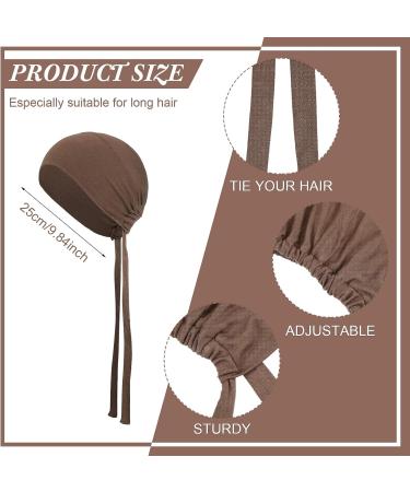 4-Piece Women's Hijab Caps | Soft Beanie Sleep Hats | Long Hair | Black White Grey Brown - Buy Online on GoSupps.com