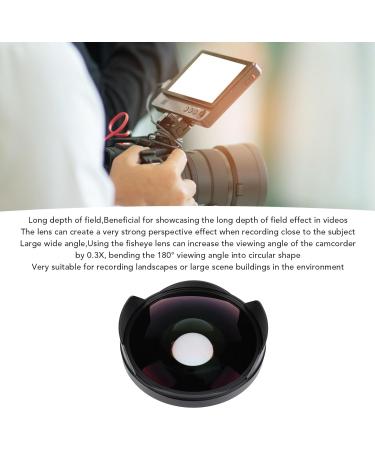 Asixxsix 0.3X Fisheye Lens 72mm Thread Mount Long Depth of Field Wide Angle Fisheye Lens with Hood for Camcorder Camera Photography Lens - Buy Online on GoSupps.com