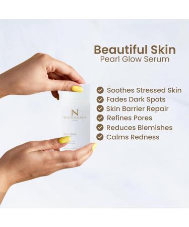 Beautiful Skin Pearl Glow Serum - Serum With Hyaluronic Acid and Vitamins A C & E Face Serum for Women - Face Serum for Women - Helps Skin Elasticity and Wrinkles - Skincare By Nadia - Buy Online on GoSupps.com