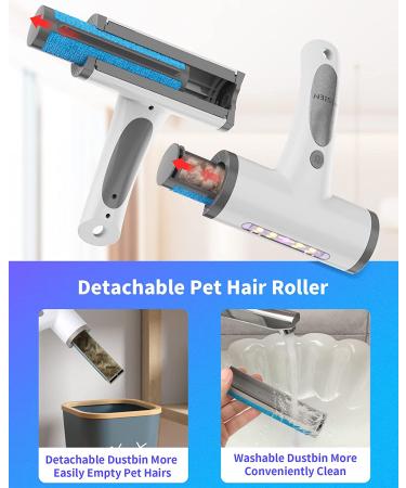 NISIEN Pet Hair Remover Roller with LED Detector Lights - Reusable Lint Rollers for Furniture, Clothes, Carpet - Dog & Cat Fur Removal Tool - Buy Online on GoSupps.com