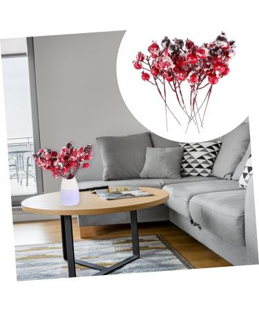 HOMSFOU 10pcs Simulation Snow Pink Fruit Xmas Photo Prop Household Decor Crafting Supplies Christmas Berry Picks Home D cor Home Decor Simulation Red Berry Foam Banquet Wreath Holly - Buy Online on GoSupps.com