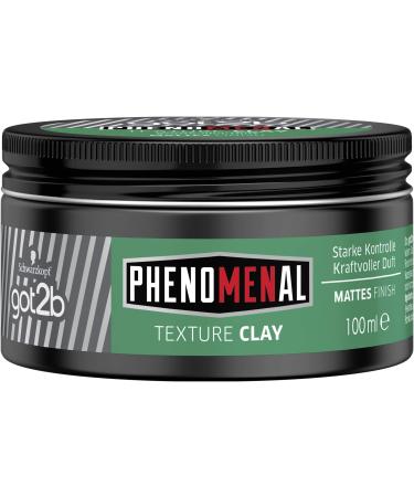 got2b phenomenal texture clay hold 5 (100 ml) hair wax for men gives a phenomenal matt barbershop style suitable for shorter hair vegan formula