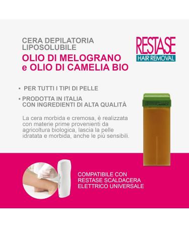  RESTASE RESTASE | Liposoluble Roll-On Hair Removal Wax with organic pomegranate oil and organic camellia oil for all skin types 10 - Buy Online on GoSupps.com