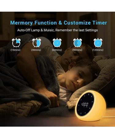 2022 New Version White Noise Machine with 2 Alarm Clock, 20 Soothing Sounds, 7 Color Night Light - Touch Control Sound Machine for Adults & Babies | Adjustable Volume, 5 Timer, Memory Function - Buy Online on GoSupps.com