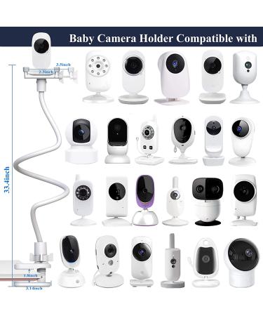 Universal Baby Camera Mount - Flexible Shelf for Infant Optics Monitor - White, Strong Bracket for Most Baby Monitors - Buy Online on GoSupps.com
