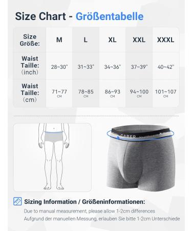 Men's Incontinence Pants - Soft Comfortable Washable Boxers with 80ml Absorption - XXL Gray - Buy Online on GoSupps.com