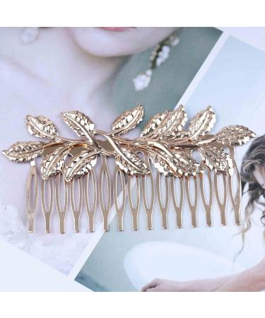 Yheakne Boho Leaf Hair Comb Gold Wedding Headpieces Bride Side Comb Metal Branch Hair Piece Wedding Hair Accessories for Bride and and Bridesmaids - Buy Online on GoSupps.com