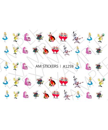 Alice in Wonderland Nail Art Stickers - Set of 43 Decals (A1259) - Buy Online on GoSupps.com