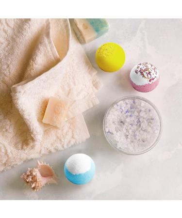 Organic Bath Bombs Gift Set - Handmade with Essential Oils for Bubble and Spa Bath - Perfect for Kids, Women, Men - Vegan and Natural (12Pcs) - Buy Online on GoSupps.com