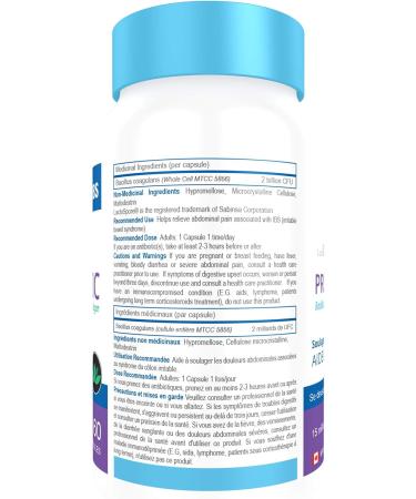 Probiotic Bacillus Coagulans IBS Management Premium Grade Lactospore -Vegan High Survivability in Gut Shelf Stable 60 caps - Buy Online on GoSupps.com