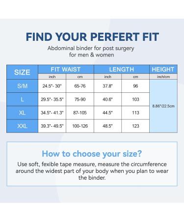 Postpartum Belly Band & Abdominal Binder - Post Surgery Tummy Tuck Belt for Men & Women | Back Support for Lower Back Pain (M-XXL Black - Buy Online on GoSupps.com