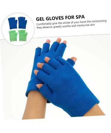HONMEET 2 Pairs Gel Gloves Moisturizing Fingerless Gloves Overnight Dry Hands Gloves Overnight Moisturizing Hand Gloves for Women Fingerless Cotton Gloves Spa Gloves Dipping - Buy Online on GoSupps.com