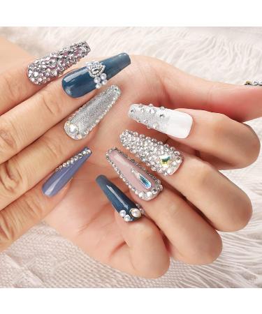 Nail Art Brush and Design Tools Kit - FANDAMEI Nail Brushes, Dotting Tools, Glitter, Butterfly, Heart Sequins, Foil Flakes, Rhinestones - Black - Buy Online on GoSupps.com