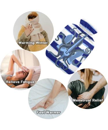 Naanle Stripes Octopus Anchor Hot Water Bottle - 2L Transparent Bed Warmer for Pain Relief & Comfort | Best Heat Therapy Solution - Buy Online on GoSupps.com